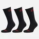 Набор мужских носков высоких хлопковых Nike U Jordan Essential Crew DA5718-011 46-50 3 пары Черный/Красный (194958592790) - изображение 1