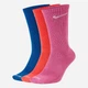 Набор мужских носков высоких хлопковых Nike U Nk Everyday Plus LTWT DC7537-902 42-46 3 пары Разноцветный (194500697874) - изображение 1