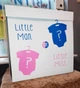 Коробка велика сюрприз саморозпадна 50*50*50 см для ґендер патті Біла "Little MAN OR Little MISS" РКТК - зображення 1
