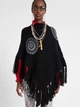 Пончо Desigual 19WAIF10-2000 U Черное с принтом (8434486869875) - изображение 1