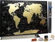 Подарок путешественнику черная стираемая скретч карта мира Mymap Black edition ENG 88х63см - изображение 1