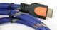 Кабель HDMI-HDMI 19PM/M HQ-Tech HDM-040-050, 5m, v1.4a (3D), оплетка Blue&Golden, медь - изображение 2