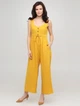 Комбинезон-брюки однотонный кэжуал BEBE PLUS 24095 L (78230L) Желтый - изображение 1