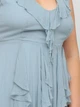 Вечірня сукня однотонна Twinset QA7PAA 3XL (930953XL) Блакитний - зображення 3