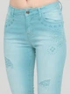 Демисезонные зауженные, укороченные джинсы Desigual 73P2JC9 XS (79290XS) Бирюзовый - изображение 3