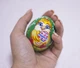 Авторское Пасхальное зеленое деревянное яйцо "Цыпленок" UAMAZE 6х4см - изображение 10