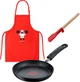 Сковорода для млинців Tefal Chefclub 19 см + лопатка + фартух (E5140172) - зображення 1