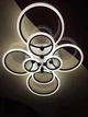 Люстра світлодіодна Vatan Light led з пультом чорна «Кільця 8» 224 Вт LED підсвічування RGB (18-30 м.кв освітлення) - зображення 1