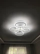 Люстра світлодіодна Vatan Light з пультом біла «Кільця 8» 224 Вт LED підсвічування RGB (18-30 м.кв освітлення) - зображення 4