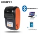 Портативный Bluetooth термопринтер для смартфона Goojprt PT-120, POS-принтер чеков Оранжевый - изображение 1