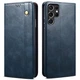 Чехол-книжка с кармашками UniCase Leather Wallet для Samsung Galaxy S22 Ultra - Blue - изображение 1