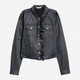 Джинсовая куртка женская H&M 0594601_ч.блестки 34 Черная (KAY2000001318966) - изображение 1