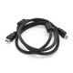 Кабель Ritar PL-HD348 HDMI-HDMI Ultra HD 4K, 1080P, 3.0m, v1,4, OD-7.3mm, з фільтром, круглий Black, конектор Gold, Пакет, Q80 - зображення 1