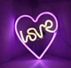 Настенный неоновый светильник ночник надпись Side Love Сердце розовый - изображение 2