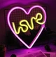 Настенный неоновый светильник ночник надпись Side Love Сердце розовый - изображение 4
