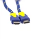 Кабель HDMI-HDMI 10m v1.4 OD-8.0mm Blue/Gold -yellow - зображення 3