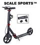 Дитячий самокат Scale Sports (ss-08) + LED-ліхтарик Чорний - зображення 1