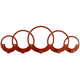 Вешалка настенная Glozis Rings H-071 50 х 17см - изображение 1