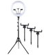 Кольцевая Лампа LED filling lamp 35 см на штативе (2,1м) + 3 держателя для телефона, лампа блогера, Лед лампа - изображение 2