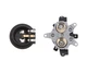 Контактна група (роз'єм) для чайника - FADA SL-168-1 (250V, 10A) + SL-168-2 (250V, 10A), варіант 2 - зображення 3
