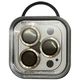 Захисне скло Metal Classic на камеру (в упак.) Apple iPhone 13 Pro / 13 Pro Max Золотий / Gold - зображення 2