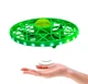 Спіннер Антиперешкода літаюча тарілка Дрон Colorful UFO Florld, Ударостійка іграшка запускалка НЛО з підсвічуванням, уникає перешкод, керується рукою, 12х12х4 см, Зелений - зображення 1