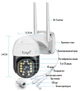 Беспроводная PTZ поворотная IP камера WiFi Tuya C18A 2K 3 Мп (7985) - изображение 3