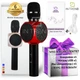 Дитячий бездротовий караоке мікрофон Magic Karaoke Y-82 Black/Red для домашнього караоке 2в1 з функцією Bluetooth колонки та мембраною низьких частот + функція луна + знімне LED підсвічування для дітей та дорослих з Курсом по вокалу Новий з дефектом б/в - зображення 11
