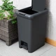 Відро для сміття MVM з кришкою та педаллю BIN-01 30 л Антрацит (BIN-01 30 л ANTHRACITE) - изображение 3