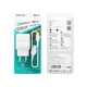 Сетевое зарядное устройство Borofone BA36A USB QC Type-C White - изображение 4