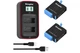 3-Pack SPBL1B комплект з 2 акумуляторів KingMa для GoPro SPBL1B та подвійного зарядного пристрою - зображення 1