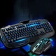 Проводная игровая клавиатура и оптическая мышь комплект KeyBoard V100 Черная геймерская для компьютера с LED подсветкой интерфейс USB (47494) - изображение 2