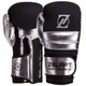 Перчатки для бокса и единоборств на липучке Zelart Heroe 3083 Black-Silver 8 унций - изображение 1