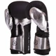 Перчатки для бокса и единоборств на липучке Zelart Heroe 3083 Black-Silver 8 унций - изображение 2