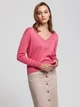 Pulower damski GANT Light Cotton V Neck 4801516 L Różowy (7325705657704) - obraz 1