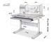 Детский стол Mealux Edmonton Multicolor с полкой cтолешница белая / накладки серые BD-610 W/МС + G с полкой - изображение 2