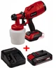 Набор! Краскопульт Einhell TC-SY 18/60 Li - Solo + акб 18V 2,5 Ah + зарядное : 650 мл/мин., 60 DIN, 800 мл - изображение 1
