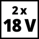 Аккумулятор Einhell Power-X-Change Twinpack 2.5 Ah 18V - изображение 2