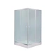 Набір Lidz - душова кабіна Wawel SC80x80.SAT.LOW.FR скло Frost 4 мм + піддон Mazur - зображення 1