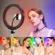 Кольцевая Лампа 26 см RGB со штативом на 2м лампа для селфи лампа для тик тока, блогерська лампа - изображение 6