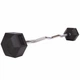 Штанга фиксированная изогнутая резиновая Rubber Hexagon Barbell 30кг Zelart (гриф l-95см) (TA-6231-30) - изображение 1