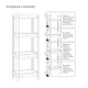 Этажерка узкая 4-х ярусная яруса MBM HOME FH-22/4 WHITE пластиковая Белая (FH-22/4 WHITE) - изображение 8
