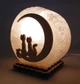 Соляная лампа-ночник Saltlamp Котики на Луне диаметром 12 см Желтый (123739) - изображение 2