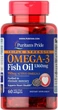 Омега-3 рыбий жир Omega-3 Fish Oil Puritan's Pride 1360 мг 950 мг активного 60 капсул (PP240) - изображение 2