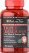Комплекс Maximum Strength Triple Omega 3 6 9 Fish, Flax & Borage Oils Puritan's Pride масло льна и бораго 120 капсул (PP229) - изображение 2