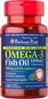 Омега-3 рыбий жир Omega-3 Fish Oil Puritan's Pride 1290 мг 450 активного омега-3 120 капсул (PP236) - изображение 1