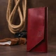 Кошелек женский кожаный Grande Pelle leather-11576 Бордовый - изображение 6