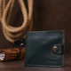 Гаманець шкіряний Shvigel leather-16448 Зелений - зображення 7