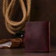 Портмоне кожаное Shvigel leather-16478 Вишневое - изображение 9
