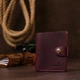 Портмоне кожаное Shvigel leather-16499 Бордовое - изображение 6